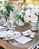 Pflanzen lila Blumen 4/6/8pcs Tisch Servietten Restaurant Abendessen Hochzeit Bankett Dekor Tuch Servietten Supplies Party Dekoration