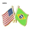 U.S.A Friendship Flag Metal Lapel Pin Badges Decorative Brooch Pins for Clothes Bag