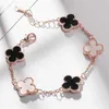 Van Bracelet Moda coreana Cinco pulseira de flores de folhas de quatro folhas Bracelet Bracelet Incluste Jóias Tiktok Acessórios 2024 Nova pulseira