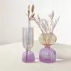 花瓶透明なガラスの花瓶の北欧勾配部屋の装飾透明な水耕植物コンテナホームテーブル結婚式の装飾