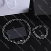 Womens Designer Triangle Necklace Classic Pendant Necklace High Quality Silver Chain Bracelet Luxury Women Jewelry Set Anniversary Gift With Box