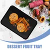 Assiettes 3 PCS Cake Pan Small Fruit Play Service Cheese Board Board Dessert Salads Dishs Menagerierie