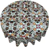 Tkanina stołowa urocza druk pieskowy okrągłe dekoracyjne obrus tkaniny herbaty tkaniny herbaty do jadalni