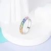 Cluster Rings Silver Plated Ring Firefly Heat Sar Original Finger For Woman Jewelry Anniversary Gift