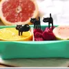 Dierfruit vork voedselkwaliteit plastic mini cartoon kinderen cake fruit tandenstoker bento lunch dessert accessoires feest decormini dessert accessoires