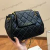 24p Lambskin Classic Class Leang Squilted Sagns с серийным номером золотой цепочки сумочки с поперечной грузоподъемностью большая мощность черная роскошная кошелек 23x17 см.