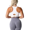 Nvgtn beeldhouwen naadloze bh -top spandex vrouw fitness elastiek ademende borstverbetering vrije tijd sport ondergoed 240409