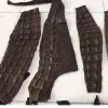 30cm czarny brązowy krokodyl kręgosłupa oryginalna skórzana wisiorek brelokowy materiał ręcznie robiony DIY skórzany akcesoria