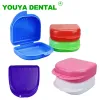 Caixa de armazenamento de banho de dentadura dentes falsos dentes ortodônticos guardar guardar contêiner Organizador de plástico de suprimentos de higiene oral