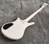 Anpassad Prince One Eye White Signature 4 Strings Electric Bass Guitar Hand Work Paint Chrome Hardware3337322