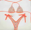 Bikini de maillots de bain pour femmes Bikini Diamond Bikinwear Crystal Bathing Film Sexy Femmes Biquini Bling Stones Swimsuit 210629 L49