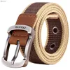 Gürtel Herren Leinwandgürtel Outdoor Tactical Belt Unisex hochwertige Leinwandgürtel für Jeans Männlicher Luxusdesigner Freizeitbänder CEINTURESL240409