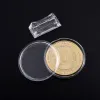 1 st transparent mynthållare 4cm Akryl Display Case Collection Box Commemorative Medal Storage Capsules