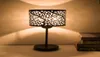 Fashion Hollowed Carved BlackWhite Metal Lampshade Led Night Lights Lamp Decoration Table Lamps Bedroom Beside Lighting2692795