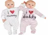 Mikrdoo Lovely Baby Rompers 2017 Nouveau-né I Love Mummy Daddy Child Costume Stars Stars Girl Boy Jumpsuit Clothing Set Winter Cl6180490