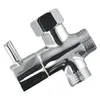 Robinets de cuisine G1 / 2in 3 voies en laiton convertisseur de soupape en laiton T chrome pour la pomme de douche