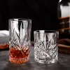 Copos de cocktail de cristal esculpido, copos longos para beber, suco de frutas e suco, escultura européia, padrão decorativo, bar