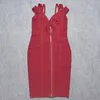 Casual Dresses HQBORY High Quality Test Straps Wine Red Women Bandage Dress Winter Autumn Off Shulder Plunge V Sexy Elegant Vestidos Maxi