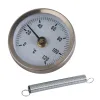 Hot Water Pipe 120degree Thermometer Bimetal 20-60mm Pipe Thermometer for Hot Water Heating Tube Oil tanks