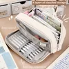 Pencil Case Large Capacity Pencil Pouch Handheld Pen Bag Cosmetic Portable Gift For Office School Teen Girl Boy Men Women Adult