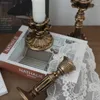 Candle Holders Vintage Candlestick Taper Resin Holder Retro Bronze Antique Floral Decorative Sticks For