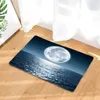 Bath Mats Moon Earth Starry Sky Printed Carpet Anti-Slip Bathroom Mat Indoor Living Room Bedroom Floor Door Decorative