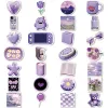 10/30 / 50pcs Ins Style Simple Purple Autocollant Stickercases ordinateur