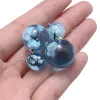 10 шт. Шикарная прозрачная смола круглый шариковой подвесной ожерелье Голубо