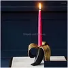 Titulares de velas Classic Candlestick Holder Personalidad Forma de plátano Partido de la mesa del hogar Props especiales Deco Drop entrega Jardín DH4O9