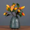 Flores decorativas Plantas falsas em vasos de festas e decoração de jardim Casa artificial de 52 cm de decoração de galhos de frutas plásticos de plástico