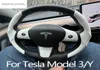 Coperchio ruota dello sterzo Tesla per Tesla Modello 3 Modello Y Modello S Black Red Carbon Fibra in pelle Antifur Sport Sport Wheel9470385