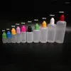 Storage Bottles 100pcs PE 30ml Plastic Dropper Bottle Empty E Liquid With ChildProof Caps For ELiquid Nail Gel
