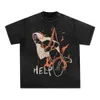 Herr t-shirts vintage t-shirts par kort ärm topp kvinnor skalle serie tryck överdimensionerad t-shirt lös goth ren bomull y2k amerikansk stil j240409