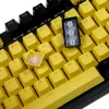 Accessoires OEM 104 Keycap |Double Shot Shine à travers PBT |Keyset mixte jaune noir |Pour le clavier mécanique MX |61 87 104