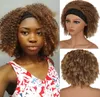 Perruque de bande pour femmes noires Afro Afro Pinky Curly Wigs Bruns bruns bruns de cheveux résistants à la chaleur quotidiens Direc1551428