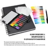 SEAMIART 24 colori Professional Colours Memo Pad Paint Solid WaterColor Set con forniture d'arte per palette a pennello per verniciatura in metallo da 1 pc.