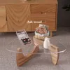 1pc 1 6 Dollhouse Miniatur 커피 테이블 끝 테이블 티 테이블 케이크 디저트 가구 부엌 모델 라이프 장난감 장난감 검은 호두 240403