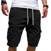 Summer Y2K All Match Pantaloni Streetwear Solid Color Streetwear Elegant Fashion Pants Multi Pocket Shorts Abbigliamento da uomo 240403