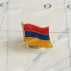 Armenië nationale vlag borduurwerkpleisters badge schild vierkante vorm pin één set op de doek armband rugzakdecoratie