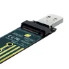 RECK M.2 NVME USB Adattatore Dual Protocollo NVME SATA M2 SSD SCHEDA USB3.1 10GBPS USB Un convertitore adattatore per M2 2230 2242 2260 2280 SSD