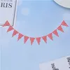 Party Decoration triangle Bunting Banner Red Banner Garlands suspendus pour les festivals de vacances d'anniversaire de mariage de bricolage