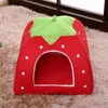 Meubles de lits de chat mignon Strawberry Chat House House Kennel Nest Sorage Sac Puppy Pet pour petits chiens canapé Coussin de chat.