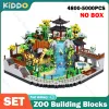 Bloco de construção do zoológico DIY 4800+PCS Desert Park Mini Bricks Animals Modelo montar Presentes interativos para crianças para crianças Sem caixa