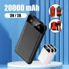 50000 mAh Power Bank Grote capaciteit Portable Digital Display Powerbank Fast Charging Pack Dual USB voor verwarmingsvestjack -telefoon