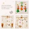 Baby Rattles Crib Mobiles Toy Rabbit Bear Pendant Animal Animal Fox Bed Bell Rotation Musique pour la projection COTS Gift Infant 240409