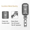 Microphones Metal Vintage Microphone for SHURE 55SH Simulation Classic Retro Dynamic Vocal Mic Universal Stand for Live Performance Karaoke