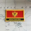 Montennegro National Flag Flag Patches Batge Tarczka i kwadratowy styk jeden zestaw na dekoracji plecaka z tkaniny