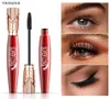 YANQINA 4D Super Long Silk Fiber Lash Mascara Curling Eye Makeup Eyelash Black Waterproof Lengthening Eyelashes Extension Make Up 5357521