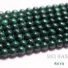 Meihan naturlig kostnadseffektiv malakit slät runda stenpärlor för smycken som gör design DIY-armband