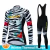 Chaud 2023 Salexo Winter Thermal Vêtements cyclistes Vêtements Femme Suite en extérieur vélo MTB Vêtements Bib Pantalon Set Ropa Ciclismo